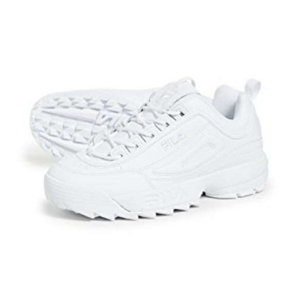 fila pure white shoes